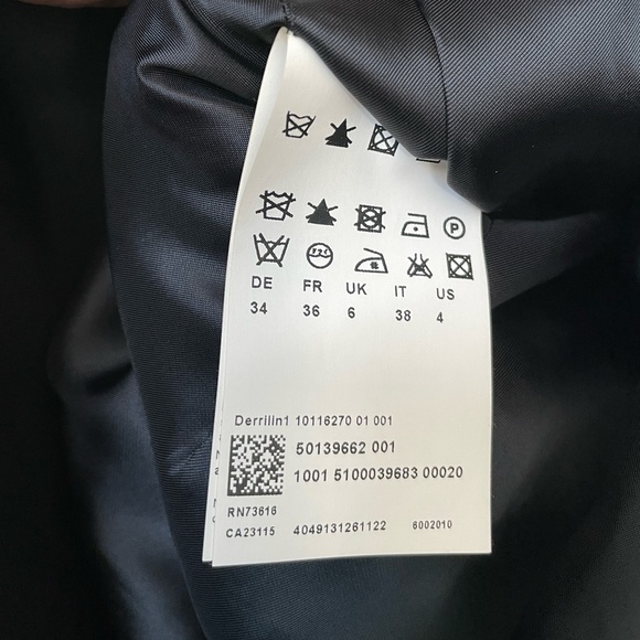 NWT Hugo Boss Black Wool Silk Blend Dress - Picture 9 of 9